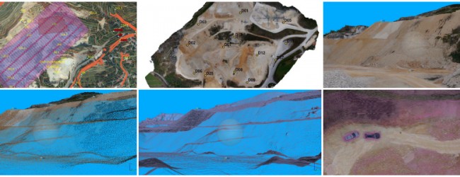 Rilevamenti per valutare l'estrazione delle cave